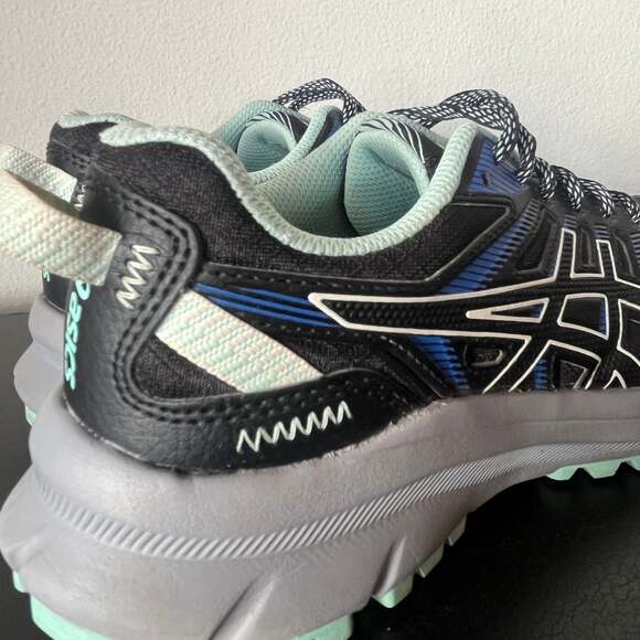 ASICS Womens Size 6 Running Shoes Black Soothing Sea Mint Trail Scout 2 - Picture 8 of 9